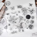 RHS Online Clear Silicone Stamp Butterfly Flower Letters Style Transparent Stamps for DIY Scrapbooking Photo Album Cards Handmade Paper Craft Decoration. 