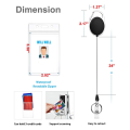 NXFDSIOZ 4 Pcs Badge with Clips Retractable Badge Reel Carabiner Reel Clip Card Holders for ID Card Key Badge Holder. 