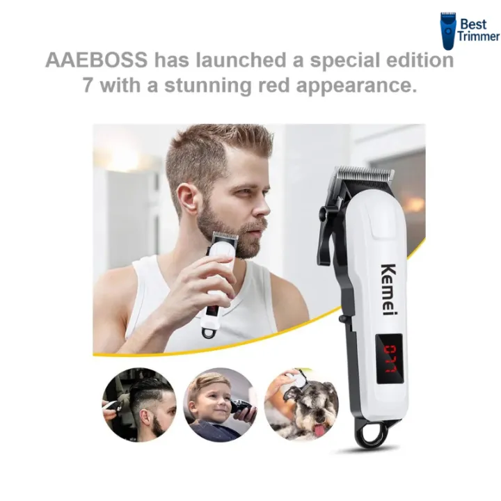 Kemei%20KM-809A%20Digital%20AC/DC%20Electric%20Rechargeable%20Professional%20Hair%20Clipper%20Trimmer%20-%20Image%203