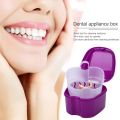 Denture Bath Box Organizer Dental False Teeth Storage Box with Hanging Net Container Cleaning Teeth Cases Artificial Tooth Box.