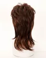 OUCEY Short Synthetic Hair Wigs For Men Natural Wavy Red Wig With Bangs Cosplay Wigs Male Curly Hair Fluffy Nightclub Bar Wig. 