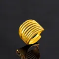 Vietnamese sand gold ring women's index finger ring adjustable Korean version imitation gold new open ring does not fade for a long time. 