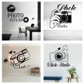 Photography Studio Logo Wall Decal Vinyl Window Sticker Camera Art Decorations for Business Room Office Photo Studio Decor G168.