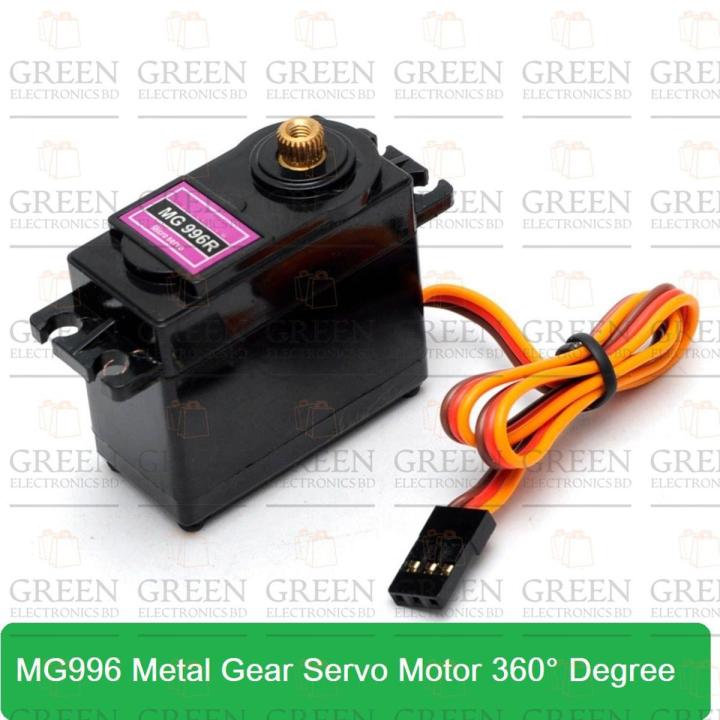 MG996R MG996 MG-996 360 Degree Servo Motor Large Torque DC 4.8V 7.2V Metal Gear Servo Motor 360° Degree Rotation Standard Quality With Cables Wire For Arduino DIY