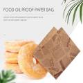 100pcs 12x12cm Sandwich Donut Bread Bag Biscuits Doughnut Paper Bags Oilproof Bread Craft Bakery Food Packing Kraft. 