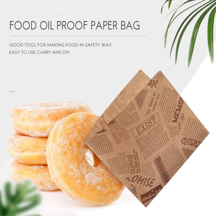 100pcs%2012x12cm%20Sandwich%20Donut%20Bread%20Bag%20Biscuits%20Doughnut%20Paper%20Bags%20Oilproof%20Bread%20Craft%20Bakery%20Food%20Packing%20Kraft%20-%20Image%204