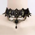 Gothic Lace Choker Clavicle Chain Women's Choker Simple Necklace Black Punk Accessories Choker Neck Strap.