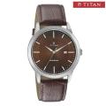 Titan 1584Sl04 Brown Dial Analog Watch For Men - Watch. 