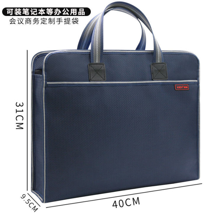 Customized%20Portable%20Document%20Bag%20Canvas%20Double-Layer%20Large%20Capacity%20Information%20Bag%20Conference%20Business%20Briefcase%20WaterprooflogoPrinting%20-%20Image%202