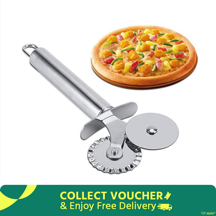 Stainless Steel Pizza Cutter 2 in 1
