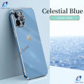 For Apple iPhone 12 Pro Max Luxury 6D Plating Soft Casing Silicone Square Frame Phone Case.
