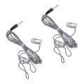 2X H-169 3.5mm MP3 MP4 Wiring Subwoofer Braided Cord, Headphones with Wheat Wire Control(Silver). 