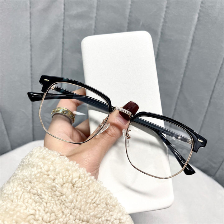 Literary%20style%20myopia%20glasses%20anti-blue%20light%20men's%20student%20ultralight%20spring%20comfortable%20half-rim%20glasses%20frames%20women's%20wholesale%20-%20Image%206