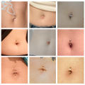 ZS 14/16G 925Sliver Minimalist Belly Button Ring Women Zircon Reverse Navel Piercing T Shape Navel Rings Barbell Body Jewelry. 