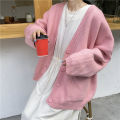 Autumn and Winter New Lazy Wind Sweet Gentle Sweater Female Student Korean Style Loose Thick Knitted Cardigan Top Coat. 