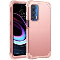 lthmy for Motorola Moto Edge 2021 Case Full-Body Cover 3 in 1 Hybrid Hard PC & Soft Silicone Heavy Duty Rugged Bumper.