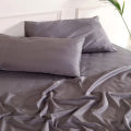 400 TC Long Staple 100% Combed Cotton Bedsheet - Charcoal Grey - OEKO-TEX Certified.