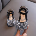 【In-Stock】 GirlsSummer flat princess sandals fashion sequins rhinestone baby shoes children's shoes party party wedding party sandals E618.