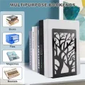 2 Pairs of Book Ends, Book Shelf Spine, Book Shelf Book Shelf, Decorative Book End, Metal Book End, Non-Slip Book End. 