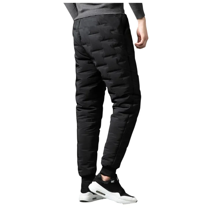 Men's%20Padded%20Trousers%20Cotton%20Trousers%20Casual%20Warm%20Solid%20Full%20Length%20Leggings%20Pants%20Thickened%20Pocket%20Drawstring%20Pants%20Trousers%20-%20Image%204