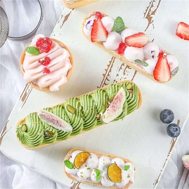 QUANBU%2010%20Pack%20Oval%20Tart%20Ring,Perforated%20Baking%20Ring,Pastry%20Ring,Stainless%20Steel%20Cake%20Tart%20Mold%20Rings,Baking%20Tart%20Ring%20-%20Image%203