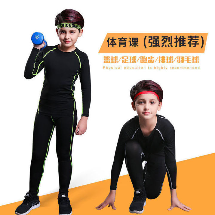 Children's%20Tights%20Sports%20Suit%20Training%20Wear%20Men's%20and%20Women's%20Sports%20Running%20Basketball%20Children's%20Fleece-Lined%20Fitness%20Quick-Drying%20Clothes%20-%20Image%203