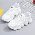 Women Casual Shoes Women Trainers Nonslip Breathable Low Top Chunky Platform Sneakers for Women for Walking Casual Outdoor Female Women , White, 39.