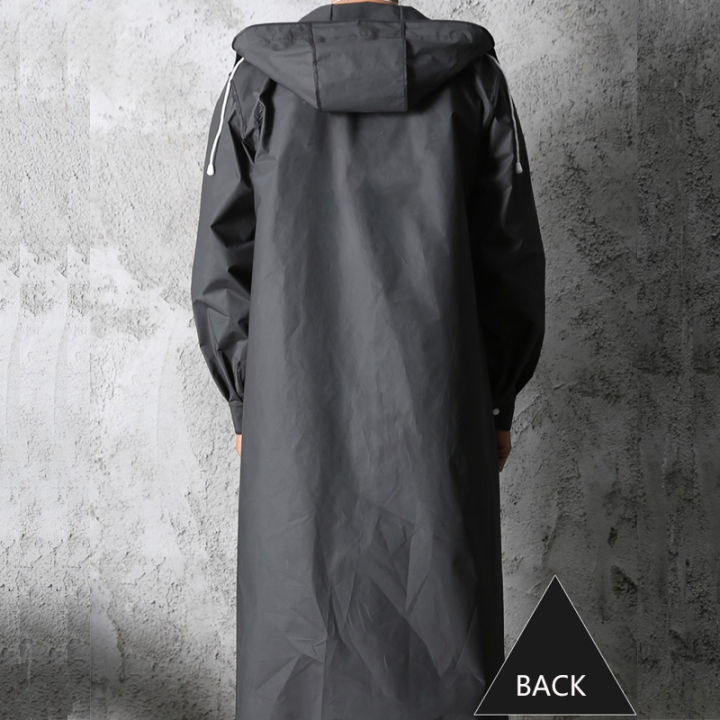 RainCoat%20Black%20Fashion%20Adult%20Long%20Women%20And%20Men's%20Raincoat%20Waterproof%20Hooded%20Outdoor%20Fishing%20Mountaineering%20Thickened%20Poncho%20-%20Image%204