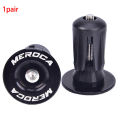 2Pcs Bike Bar End Plugs Aluminum Road Bicycle Grip Anti-slip Firm Handlebar Caps. 