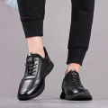 【selevn roind】 Men Genuine Leather Casual Shoes Height Increasing Durable Sole Man Breathable Sport Shoes Fashion Trend Waterproof Men Sneakers. 