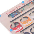 Wooden Magnet Montessori Toys Bead Maze Puzzle Broad Matching Game Sorting Toys for Boys Girls.