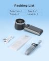 Popular Mini High-Speed Handheld Turbo Fan Smart Digital Display Wearable Personal Desk Neck Fan with Five Wind Speeds.