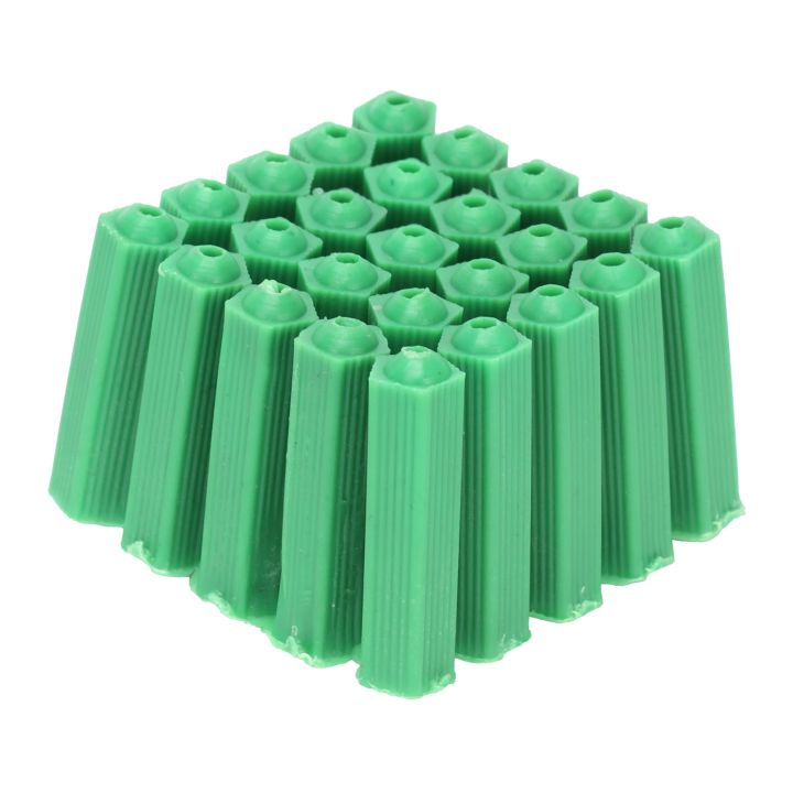 100Pcs%20M6%20Expansion%20Pipe%20Plastic%20Wall%20Plug%20Fixing%20Tube%20Green%20H%20MF%20-%20Image%203