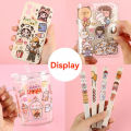 6 Sheets Cute Cartoon Series Waterproof PVC Stickers Transparent Kawaii Album Diary Journal Decorative Crafts Scrapbooking DIY Sticker Gift. 