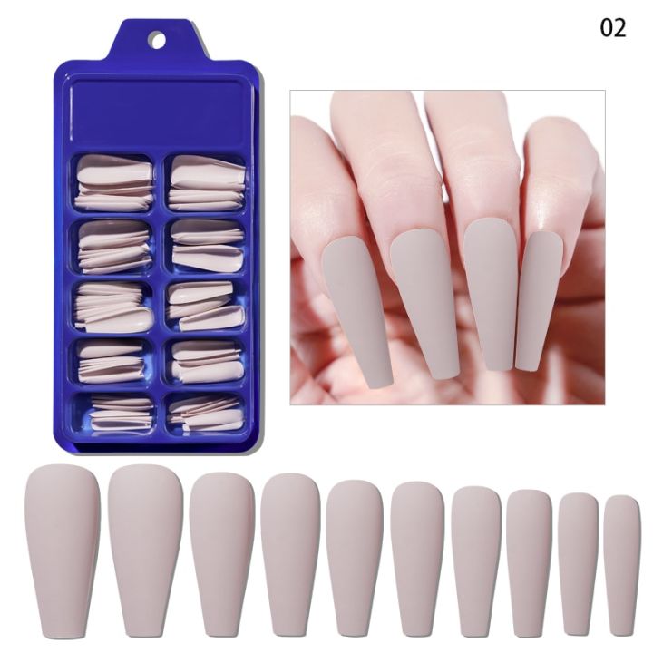 100pcs%20Long%20Ballerina%20False%20Nail%20Press%20On%20Nails%20Matte%20Acrylic%20Extension%20Coffin%20Forms%20Nail%20Tips%20Gel%20Nail%20Polish%20Artificial%20Nail%20-%20Image%207