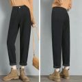 Black wide-leg jeans, women's trendy Korean version, loose high-waisted, slim, straight-leg, draped mop pants, ins tide students. 