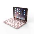Keyboard Case Apple IPad Mini 1/2/3 7 Colors Folio Backlit Light Colorful Bluetooth Keyboard Case With Executive Multi Function Case For IPad Mini 1/2/3 7.9 Inch (Silver).