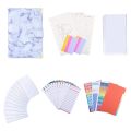 49Pc Budget Binder, Marble Print PU Binder Budget Planner Organizer with Envelopes,Expense Budget Sheets,for Budgeting D.