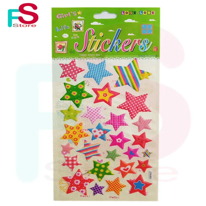 Star Sticker Toy Sticker Play For Kids BIG SIZe