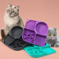 Qiunery Slow Feeder Dog Bowls, Dog And Cat Lick Mat With 4 Groove Areas, Bottom Suction Cup Slow Feeder Bowl, Dog Lick Pads, Puppy Essentials For Bathing, Grooming. 