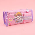 Korean version of high aesthetic case, cute cartoon stationery bag girls, large capacity, stain resistant pencil case for boys, primary and secondary school students. 