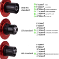 DR290 Bicycle Sealed Mountain Bike Hub Rear Hub 32 Holes 6 Pawls 8-13 Speed Disc Brake Bicycle Hub Black. 