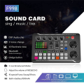 2X F998 Sound Card Microphone Sound Audio Interface Mixer Sound Card Mixing Console Amplifier for Phone PC. 