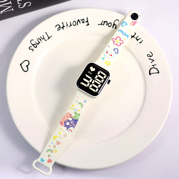 Three Cute White - Children's Classic Digital Square Watch