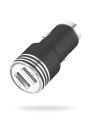 Metal Dual USB Port Car Charger 5V 2.1A Aluminium 2-port Car Chargers. 