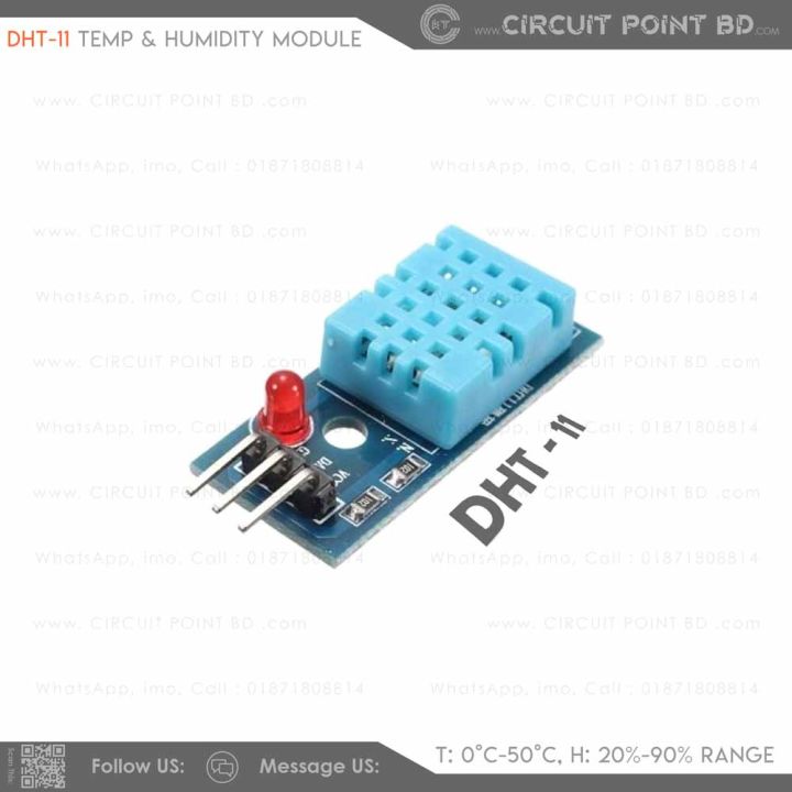DHT11 Temperature and Humidity Sensor Module for Arduino & DIY ...