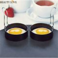 【Direct-sales】 tainle teel Cooking Mold Fried Egg Pancake Circle Non-tick Egg Ring Kitchen Mold Tool Kitchen Mold Tool. 