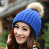 Women Winter Warm Braided Crochet Knitting Hat Girl Beret Ski Beanie Ball Cap.
