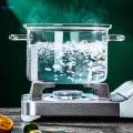 Glass Cooking Pot Kitchen Glass Cookware Simmer Pot for Tea Noodle Milk 1.3L. 
