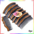 Wood Colour Plastic Hair Comb / Ciruni Clip - 4pc. 